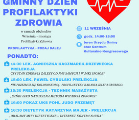 Gminny Dzień Profilaktyki Zdrowia - zapraszamy mieszkańców!