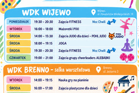 Oferta zajęć odbywających się w Gminnym Ośrodku Kultury